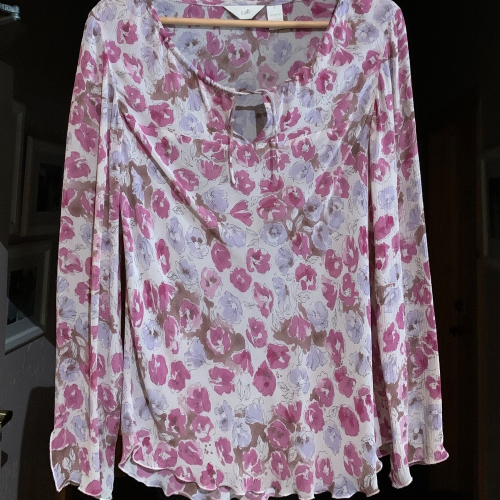 J Jill longsleeve sheer top size 6